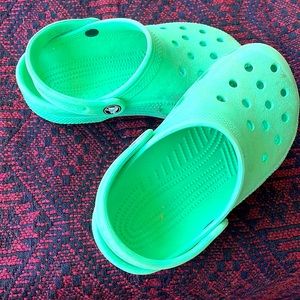 Seafoam green crocs!